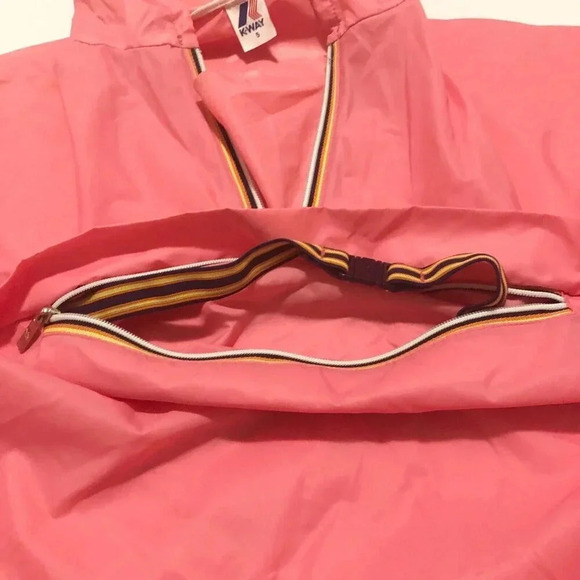 Vintage Kway Women Size 5 Jacket 1/4 Zip  Raincoat Packable Windbreaker - Picture 12 of 16